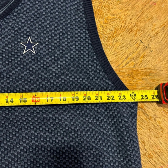 Vintage 1990s Lee Sport Dallas Cowboys Sweater Vest V-Neck Navy Blue Size XL - Picture 6 of 6
